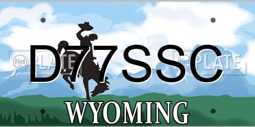 D77SSC Wyoming License Plate