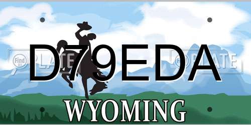 D79EDA Wyoming License Plate