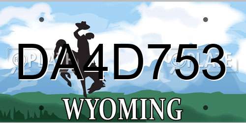 DA4D753 Wyoming License Plate