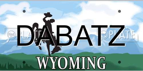 DABATZ Wyoming License Plate