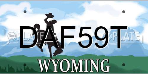 DAF59T Wyoming License Plate