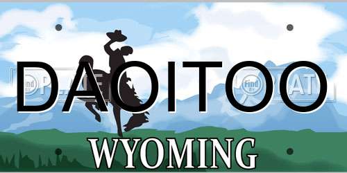 DAOITOO Wyoming License Plate