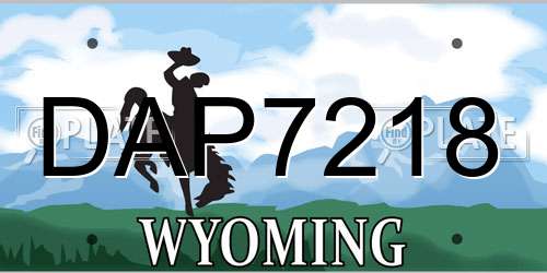 DAP7218 Wyoming License Plate