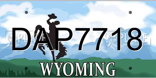 DAP7718 Wyoming License Plate