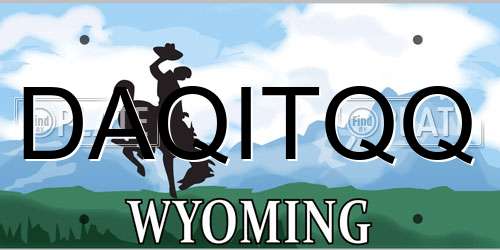 DAQITQQ Wyoming License Plate