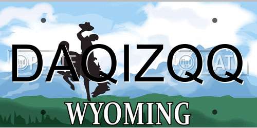 DAQIZQQ Wyoming License Plate