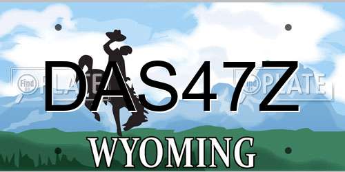 DAS47Z Wyoming License Plate