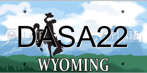 DASA22 Wyoming License Plate