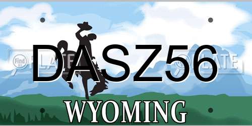 DASZ56 Wyoming License Plate