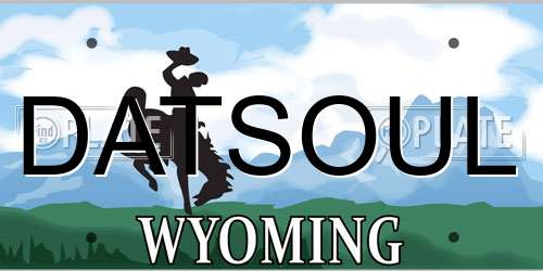 DATSOUL Wyoming License Plate