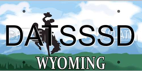 DATSSSD Wyoming License Plate