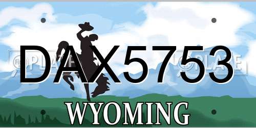 DAX5753 Wyoming License Plate