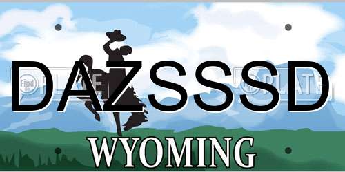 DAZSSSD Wyoming License Plate