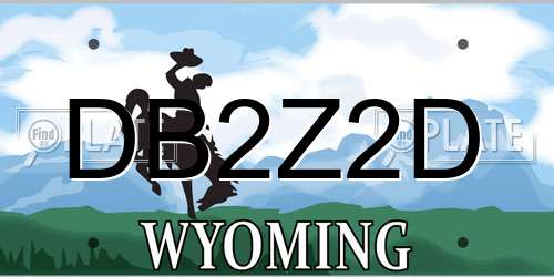 DB2Z2D Wyoming License Plate