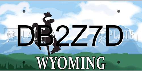 DB2Z7D Wyoming License Plate