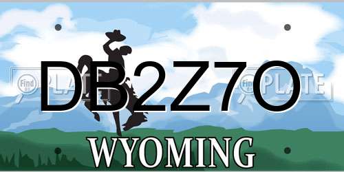 DB2Z7O Wyoming License Plate