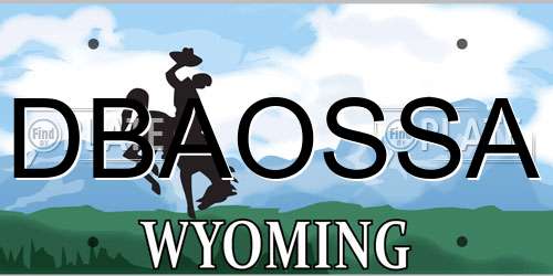 DBAOSSA Wyoming License Plate