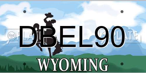 DBEL90 Wyoming License Plate