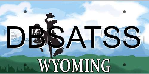 DBSATSS Wyoming License Plate