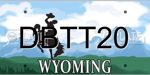 DBTT20 Wyoming License Plate