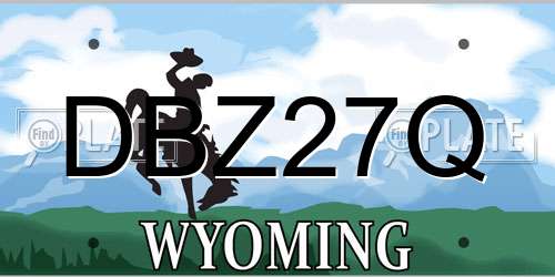 DBZ27Q Wyoming License Plate