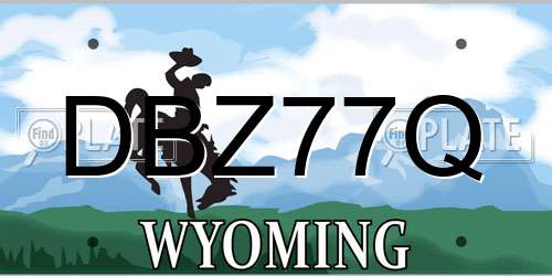 DBZ77Q Wyoming License Plate
