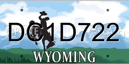 DC1D722 Wyoming License Plate