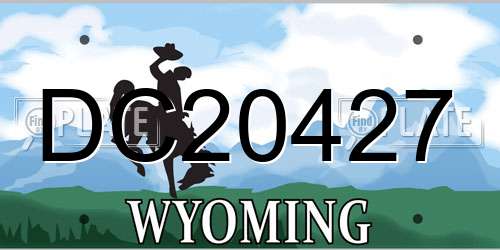 DC20427 Wyoming License Plate