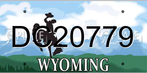 DC20779 Wyoming License Plate