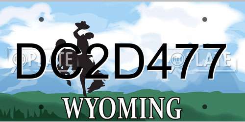 DC2D477 Wyoming License Plate