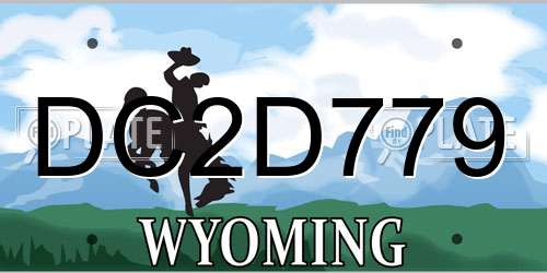 DC2D779 Wyoming License Plate