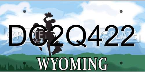 DC2Q422 Wyoming License Plate