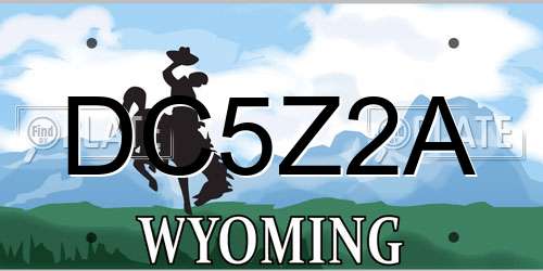 DC5Z2A Wyoming License Plate