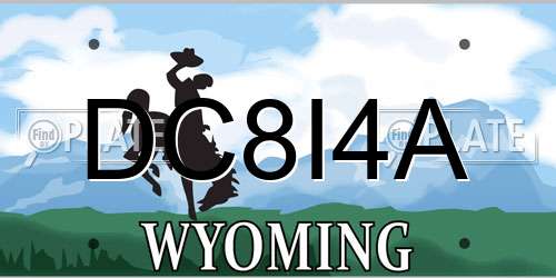 DC8I4A Wyoming License Plate