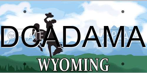 DCADAMA Wyoming License Plate