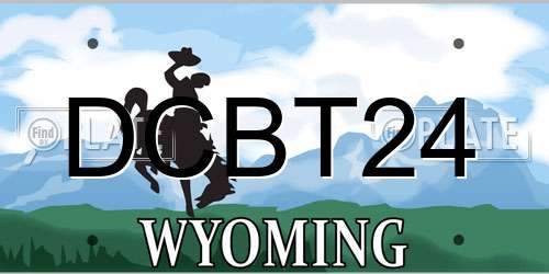 DCBT24 Wyoming License Plate