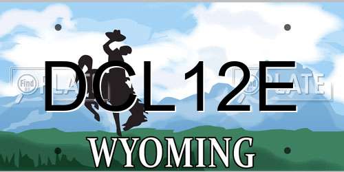 DCL12E Wyoming License Plate