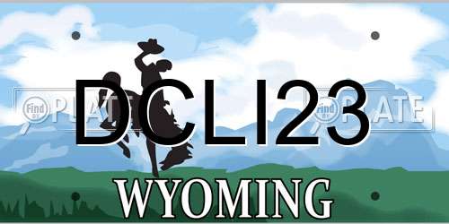 DCLI23 Wyoming License Plate