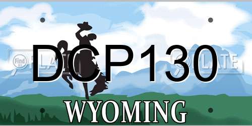 DCP130 Wyoming License Plate