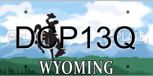 DCP13Q Wyoming License Plate