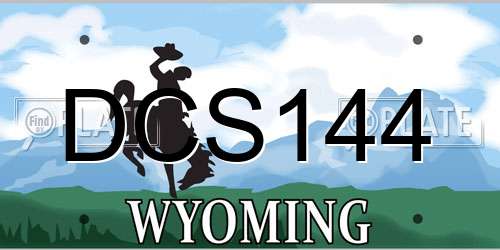 DCS144 Wyoming License Plate
