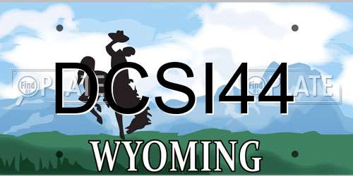 DCSI44 Wyoming License Plate