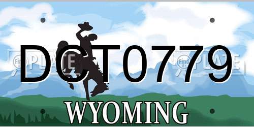DCT0779 Wyoming License Plate