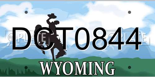 DCT0844 Wyoming License Plate