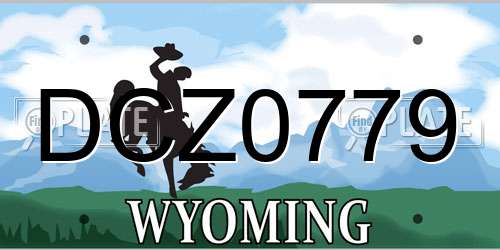 DCZ0779 Wyoming License Plate