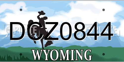 DCZ0844 Wyoming License Plate