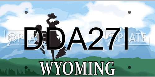 DDA27I Wyoming License Plate