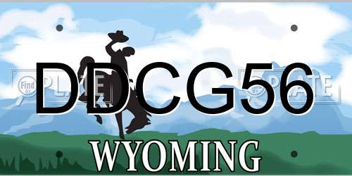 DDCG56 Wyoming License Plate