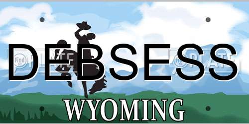 DEBSESS Wyoming License Plate