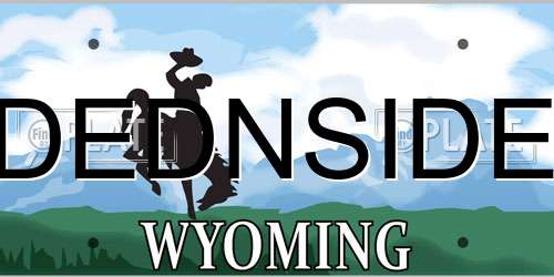 DEDNSIDE Wyoming License Plate